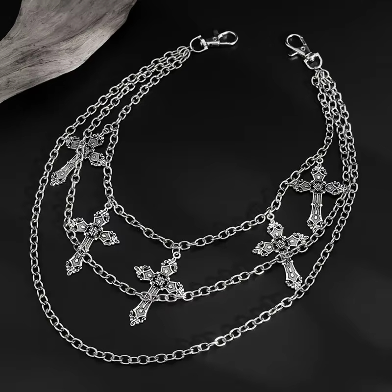 Body Jewelry By The Chain Gang - Corrente de Calça Punk Metalizada, Corrente