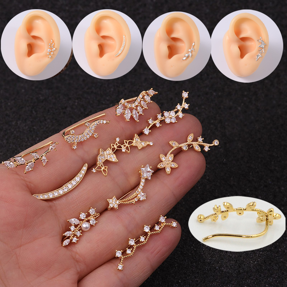 Body Jewelry Cartilage Earrings - 1 peça 18g moda cz cartilagem