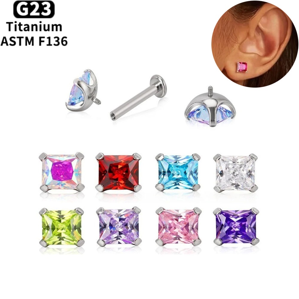 Body Jewelry Cartilage Earrings - Piercings de titânio ASTM F136 com