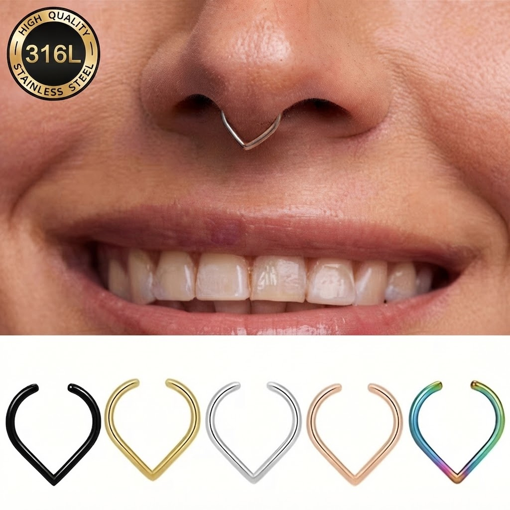 Body Jewelry Cartilage Earrings - Conjunto de 5 Peças de Argolas