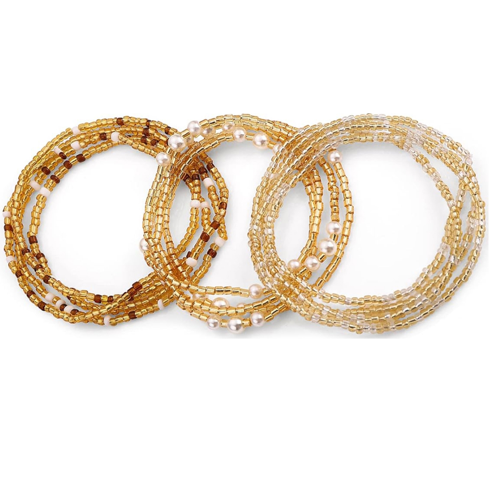 Body Jewelry By The Chain Gang - Conjunto de Correntes de Cintura Elásticas