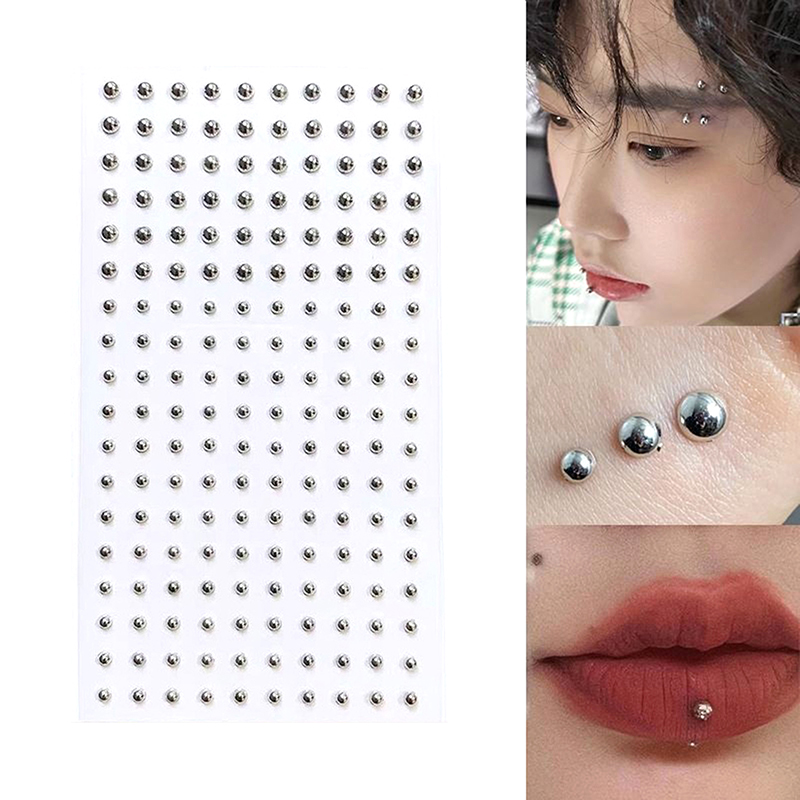 Body Jewelry Piercing - Adesivo de diamante falso nariz parafuso
