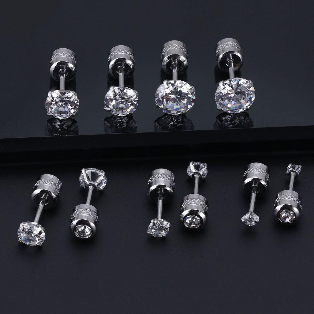 Body Jewelry Cartilage Earrings - 2 peças de aço inoxidável mini