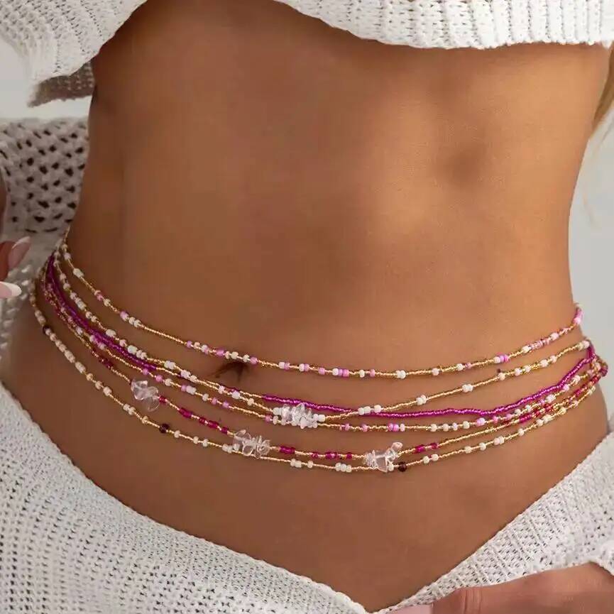 Body Chain Jewelry - SHIXIN Conjunto de 6 Peças de